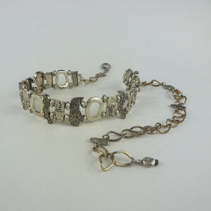 Charm Belt with Inspirational Charms‎ Silver-tone